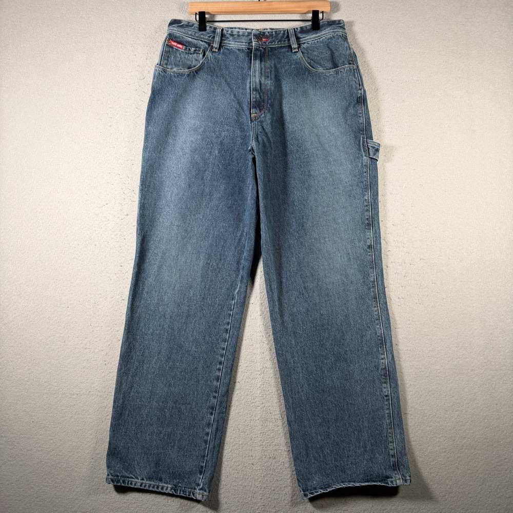 Vintage Ecko Unltd Mens Foundry-Fit Carpenter Jeans 34x32 Blue Wide Leg Denim